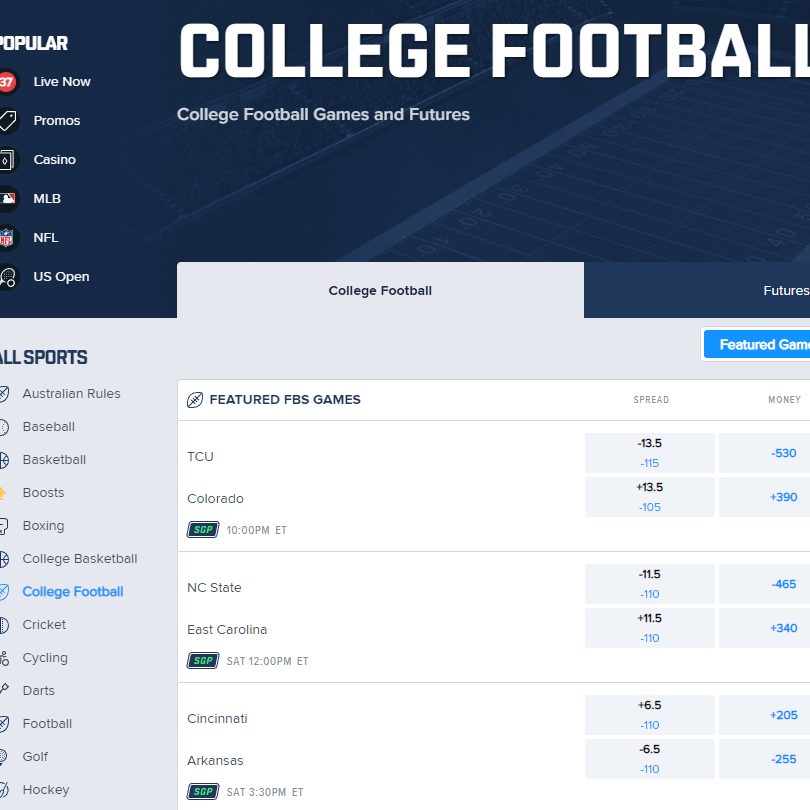 	
how to bet on ncaa football: best promotions