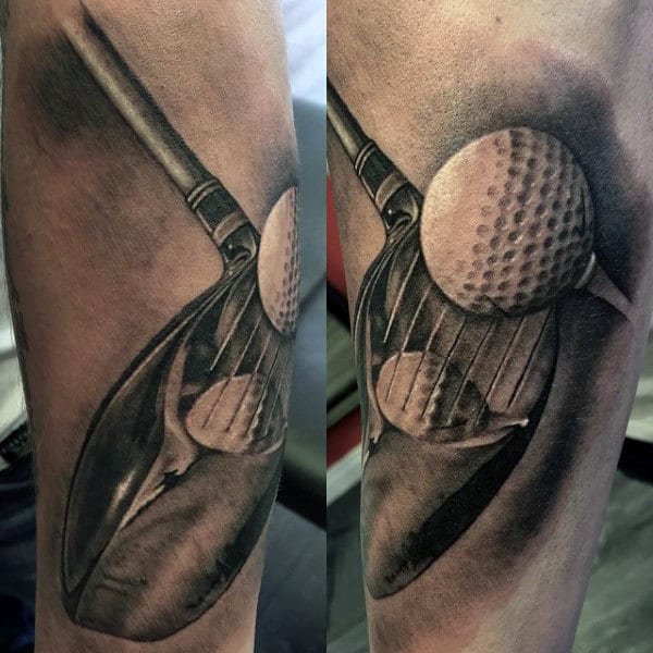 golf ball tattoo