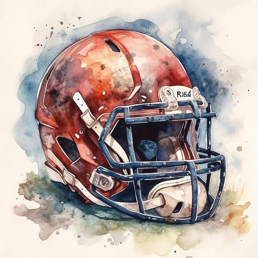 how to paint a football helmet